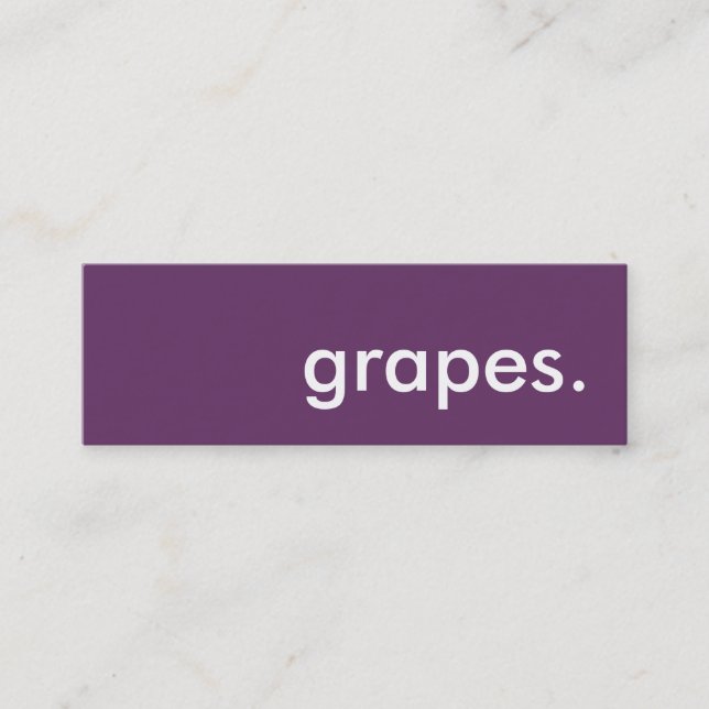 grapes. mini business card (Front)