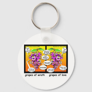 Grapes Of Wrath, Love, & War Funny Gifts & Tees Key Ring