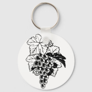 Grapes on Grapevine Key Ring