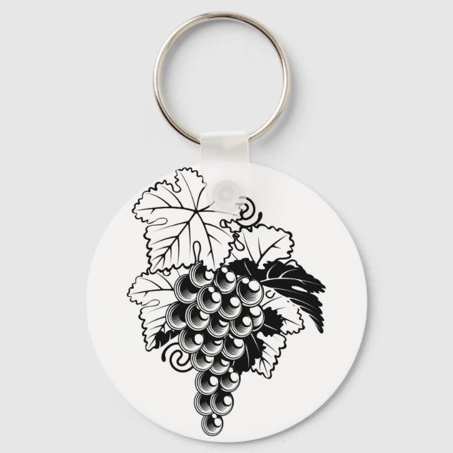 Grapes on Grapevine Key Ring (Front)