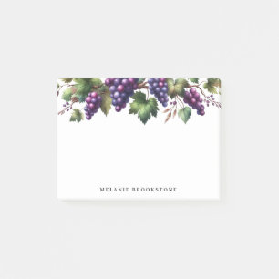 Grapes on the Vine Custom Name Post-it Notes