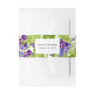 Grapes on the Vine Vertical Wedding Belly Band Invitation Belly Band