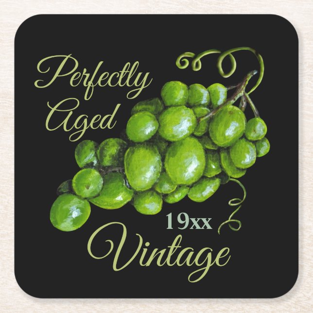 Grapes Paper Coaster (Front)