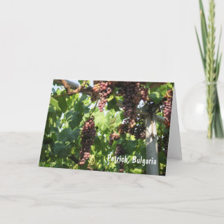 Grapes Petrich, Bulgaria Thank You Card