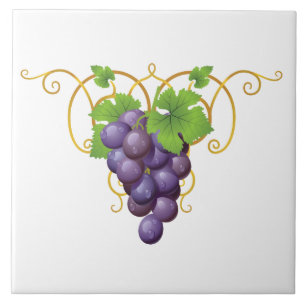 Grapes Print Tile
