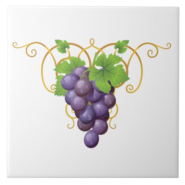 Grapes Print Tile (Front)
