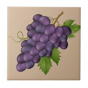 Grapes Print Tile