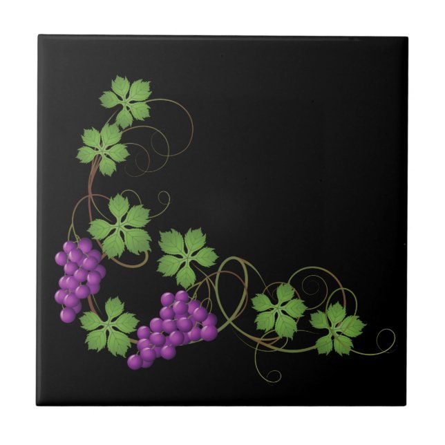 Grapes Print Tile (Front)