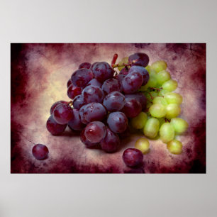 Grapes Red And Green Poster
