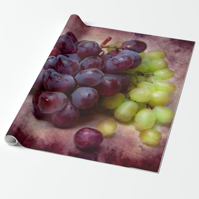 Grapes Red And Green Wrapping Paper (Unrolled)