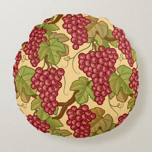 Grapes Round Cushion (Front)