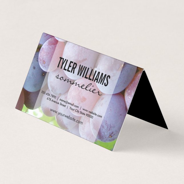 Grapes Sommelier Business Card (Front)