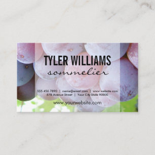 Grapes Sommelier Business Card