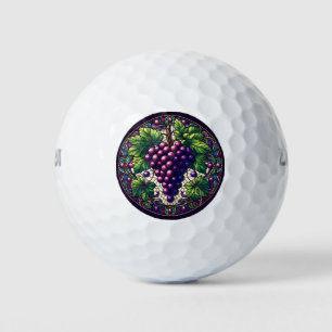 Grapes Stained Glass Golf Balls