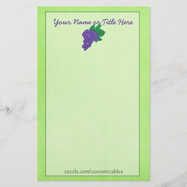 Grapes Stationery (Front)