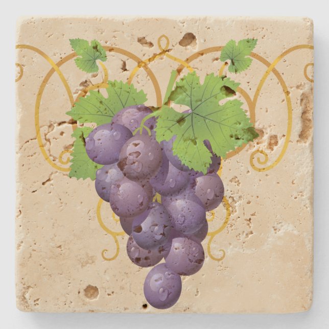 Grapes Stone Coaster (Front)