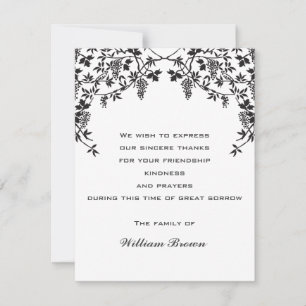 Grapes Sympathy Note Cards