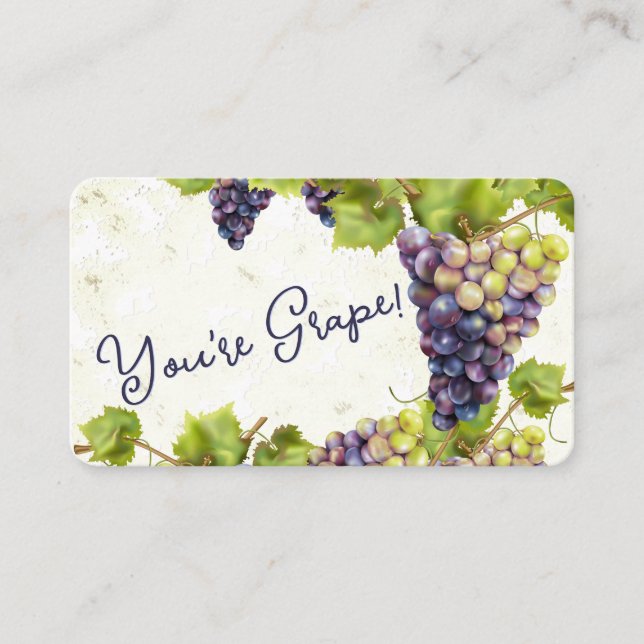 Grapes Thank You  Enclosure Card (Front)