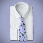 Grapes Tie<br><div class="desc">A man's tie with a pattern of grapes,  green leaves and polka dots on a light purple background. A lovely gift for a winemaker. It could also be used in a wine cellar or in a vineyard when you're working!</div>