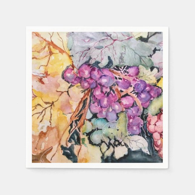 Grapes vine napkin (Front)
