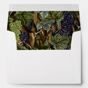 Grapes Vineyard Elegant Wedding Bridal Invitation Envelope