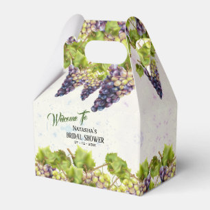 Grapes Vineyard Mediterranean Garden Wedding Favour Box