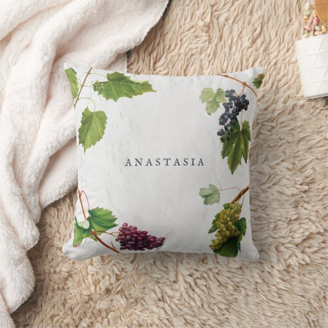 Grapes Vineyard Mediterranean Greek Island Cushion (Blanket)