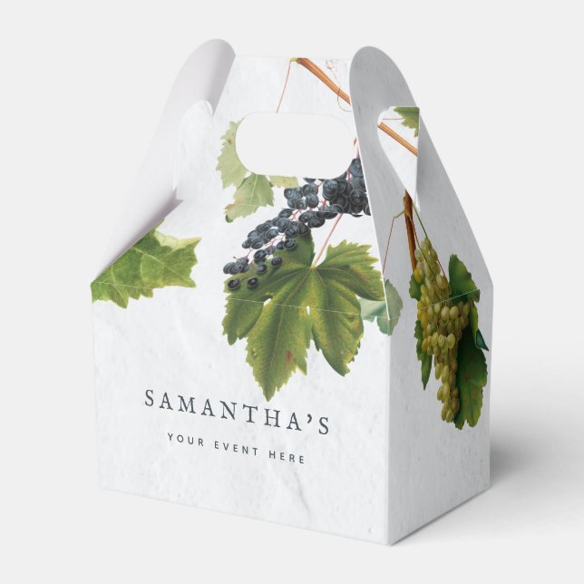 Grapes Vineyard Mediterranean Greek Island Favour Box (Front Side)