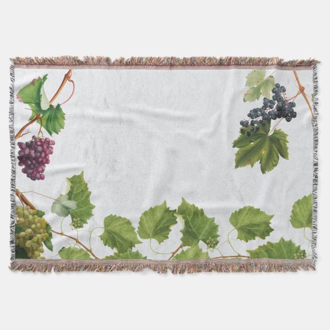 Grapes Vineyard Mediterranean Greek Island  Throw Blanket (Front)