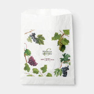 Grapes Vineyard Mediterranean Greek Island Wedding Favour Bag