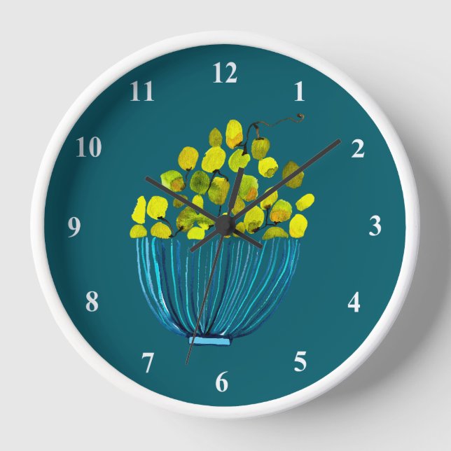 grapes watercolor art fruit clock (Front)