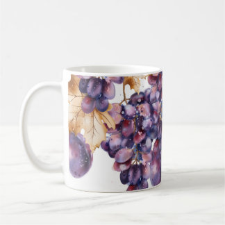 Grapes watercolor card coffee mug