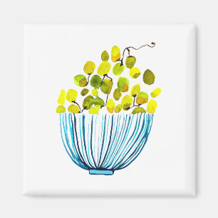 Grapes watercolor cute fruit magnet