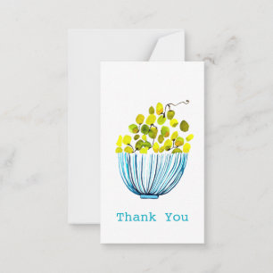 Grapes watercolor fruit illustration card