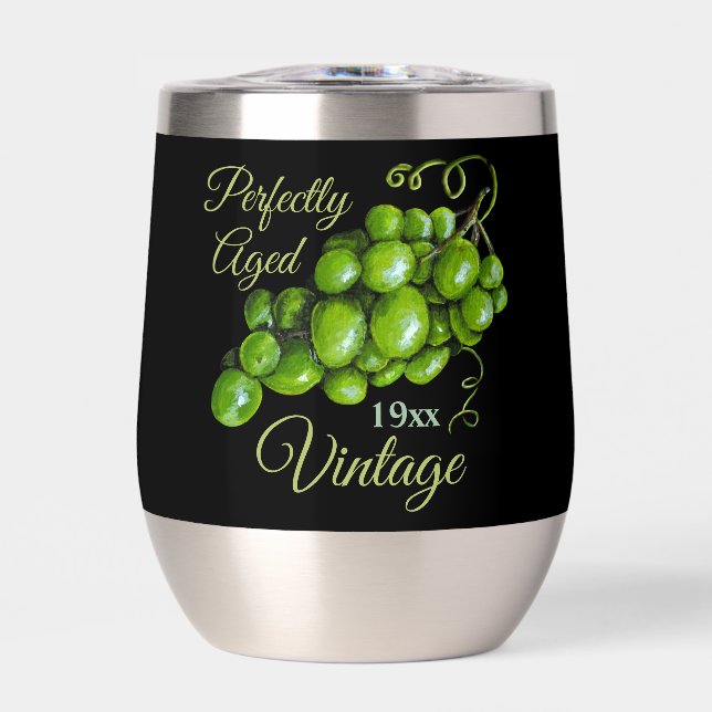 Grapes Wine Glass Tumbler (Front)
