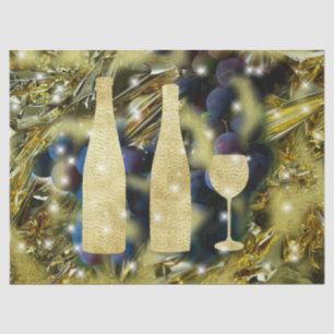 Grapes With Gold Leaf Foil Tissue Paper