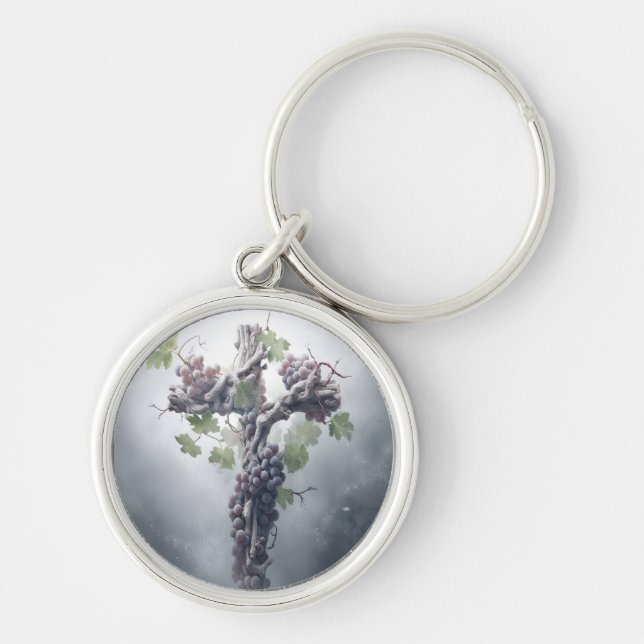 Grapevine Cross Keychain (Front)