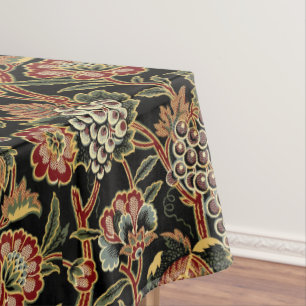 Grapevine & Flowers Vintage Victorian Era Pattern Tablecloth