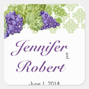 Grapevine Garden Wedding Envelope Seal