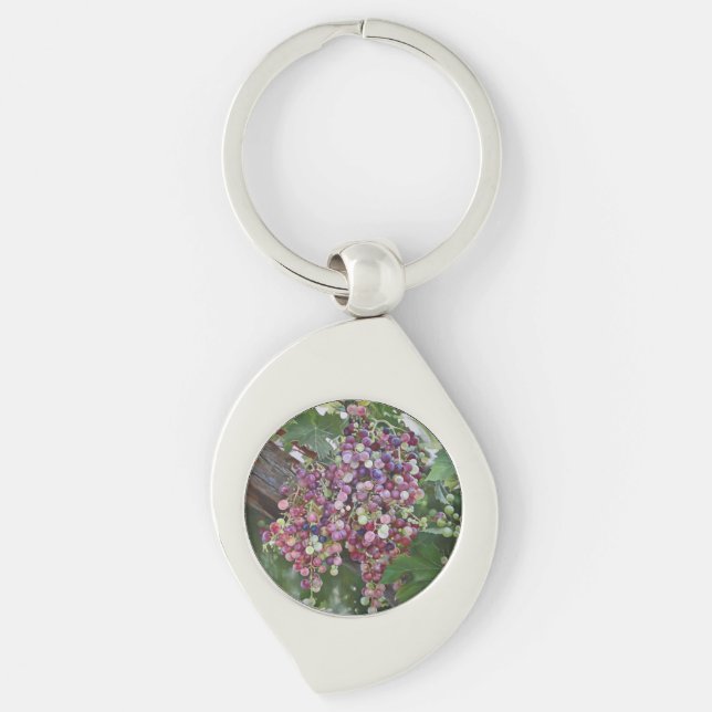 Grapevine Glory — Hyperrealistic Vineyard Art for  Key Ring (Front)