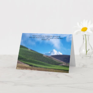 Grapevine Orchard and Bible Verse Faith Card