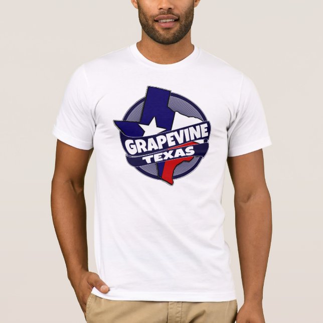 Grapevine Texas flag burst tshirt (Front)