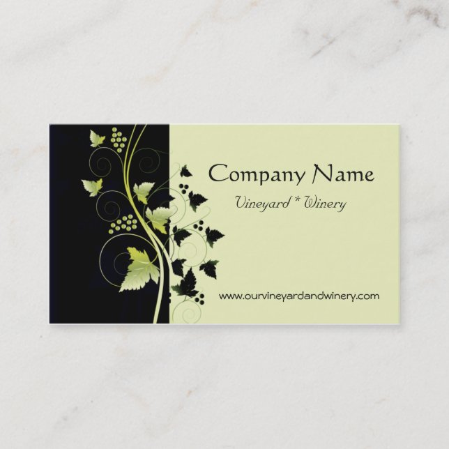Grapevine Winery Business Card (Front)