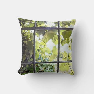 Grapevines Seen Through Window Cushion