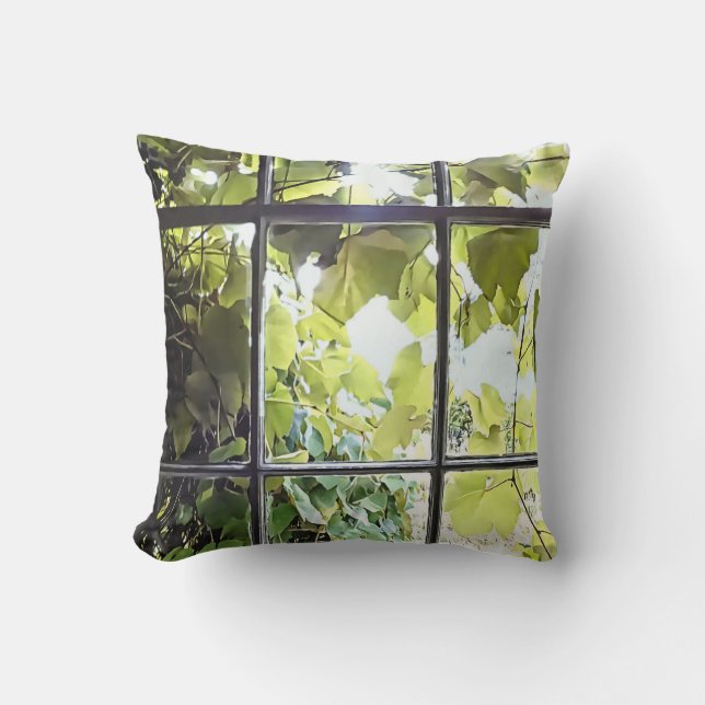 Grapevines Seen Through Window Cushion (Front)