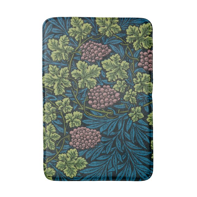 Grapevines with clusters of pink grapes  Bath Mat (Front Vertical)