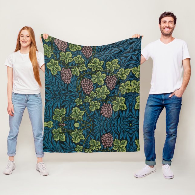 Grapevines with clusters of pink grapes  Fleece Blanket (In Situ)