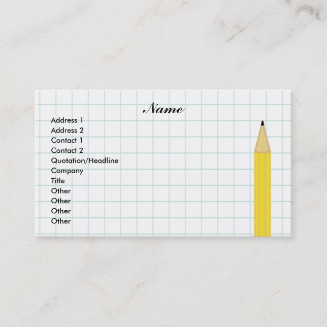 Graph Paper Business Card (Front)