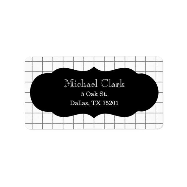 Graph Paper Customisable Address Labels (Front)
