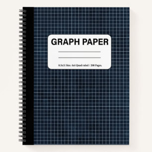 Graph paper spiral composition  notebook